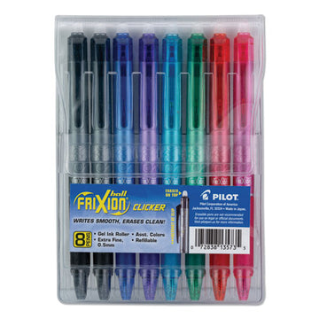 Pilot® Frixion Clicker Erasable Gel Pen, Retractable, Extra-fine 0.5 Mm, Assorted Ink And Barrel Colors, 8-pack freeshipping - TVN Wholesale